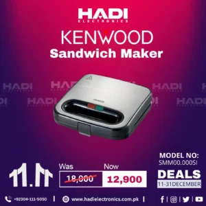 Kenwood SMM00.000SI 2 Slice Sandwich Maker Stainless Steel