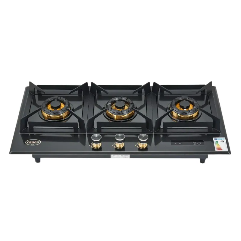 Canon CHA-BGH-CNC-S- 387HG- N4 Premium Series 3 Burners Gas Hob Canon CHA-BGH-CNC-S- 387HG- N4 Premium Series 3 Burners Gas Hob