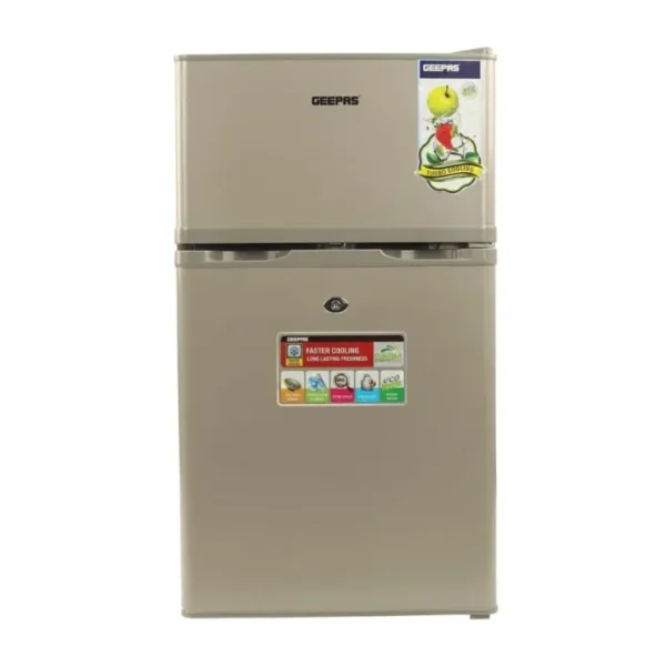 Geepas GRF 1259GPE 125L Double Door Defrost Refrigerator
