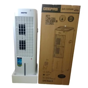 Geepas GAC-9460 2 in 1 Air Cooler and Humidifier with Remote - White & Black