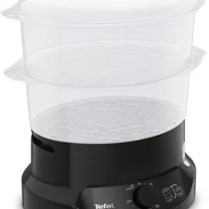 Tefal VC139865 | Minicompact Black 6L Steamer | Easy To Store | 2 Years Warranty | Steam cooker