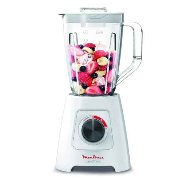 Moulinex LM423127 | BlendForce 2 - 2L Blender Smoothie Maker |Mixer | 600 Watts | 3 speeds | 2 Years Warranty | Blender