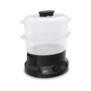 Tefal VC139865 | Minicompact Black 6L Steamer | Easy To Store | 2 Years Warranty | Steam cooker