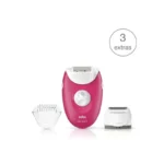 Braun 3410 Epilator Silk Epil Legs & Arms Epilator - White/Pink