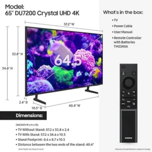 Samsung 65DU7000 65 Inches 4K Ultra HD Smart LED TV