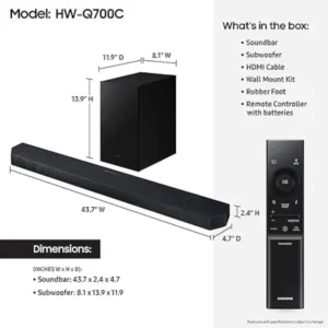 Samsung Q700C Wireless Dolby ATMOS Soundbar