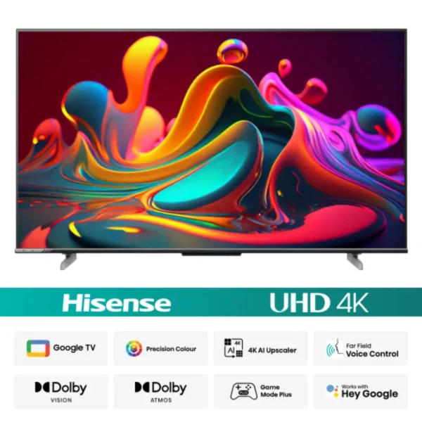 Hisense 50A6F3 50 Inch Bezless Dolby Vision Voice Control Google DTS 4K UHD Smart LED TV