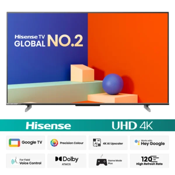 Hisense 55A6F3 55 Inch Bezless Dolby Vision Voice Control Google DTS 4K UHD Smart LED TV