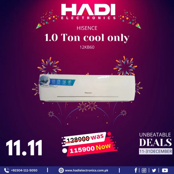 Hisense 12KB60 Cool Only 1.0 Ton AC