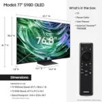 Samsung QA77S90D 77 Inches 4K OLED Smart TV ( Made in Vietnam )