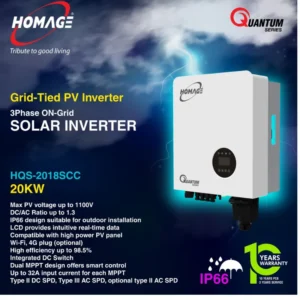 Homage HQS-2018SCC Grid-Tied PV Inverter 3 Phase ON-Grid Solar Inverter