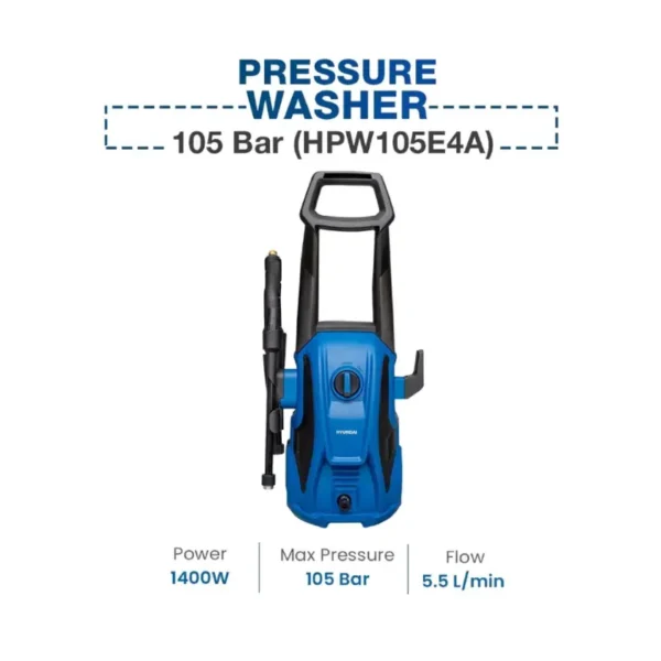 Hyundai HPW105E4A Pressure Washer 105 Bar