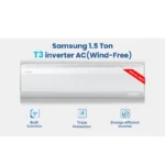Samsung 1.5 Ton AC180BNHDEH/AF T3 Technology Inverter AC (Wind-Free Made in Thailand)