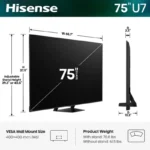 Hisense 75U7S 75" U7 Series ULED Mini LED 4K Google TV