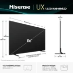 Hisense 116UX 116" RGB-Mini LED 4K UHD HDR Google Smart TV