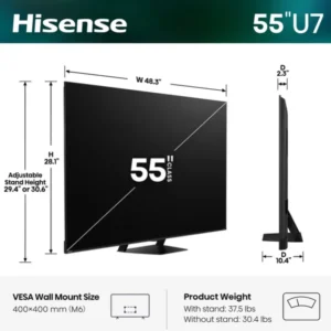 Hisense 55U7S 55" U7 Series ULED Mini LED 4K Google TV