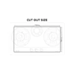 Nasgas GD-145 BK With FFD Executive Series Gas Hob