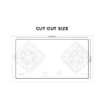 Nasgas GD-31 G Dual Glass Top Fully Tempered Gas Hob
