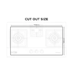 Nasgas DG-GN 30 Glass Top Fully Tempered Gas Hob