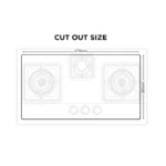 Nasgas DG-225 G Glass Top Fully Tempered Gas Hob