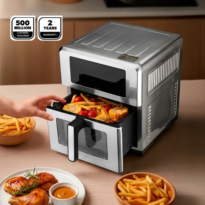 Geepas GAF37546 10 Liter Digital Double Heating Air Fryer Geepas GAF37546 10 Liter Digital Double Heating Air Fryer