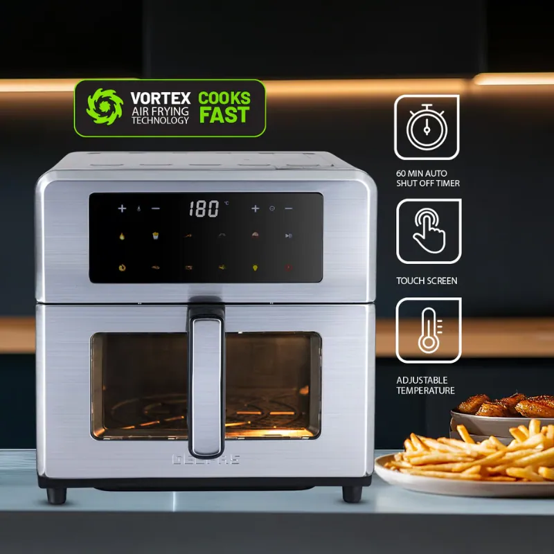 Geepas GAF37546 10 Liter Digital Double Heating Air Fryer Geepas GAF37546 10 Liter Digital Double Heating Air Fryer