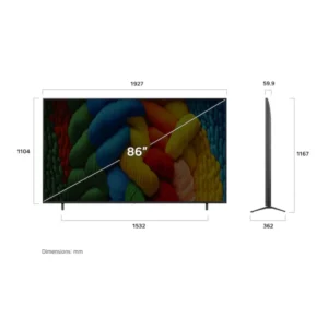 LG 86NANO80ASA.UTNFLJK 86 Inch NanoCell AI 4K Smart TV