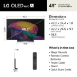 LG 48C6 48 Inch Class OLED evo AI 4K Smart TV