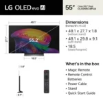 LG 55C6 55 Inch Class OLED evo AI 4K Smart TV