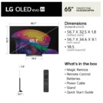 LG 65C6 65 Inch Class OLED evo AI 4K Smart TV