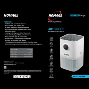 Homage HAP251DWB Air Purifier