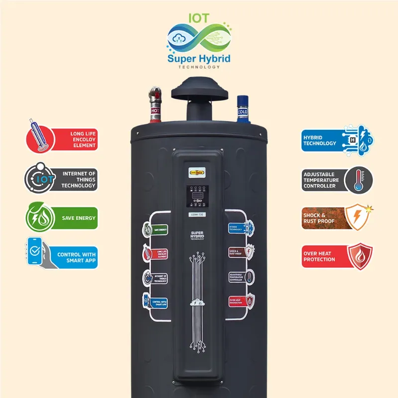 Super Asia GEHH-735 IOT Super Hybrid Geyser