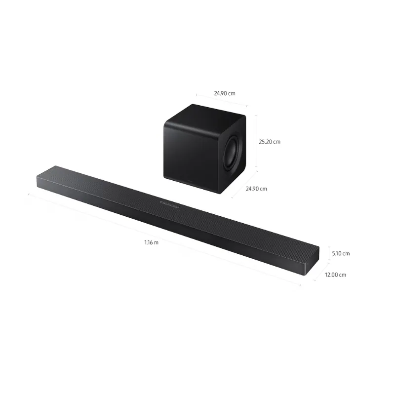 Samsung QS700F Sound Bar 345W 3.1.2 Ch. Q-Symphony with Wireless Dolby Atmos Samsung QS700F Sound Bar 345W 3.1.2 Ch. Q-Symphony with Wireless Dolby Atmos